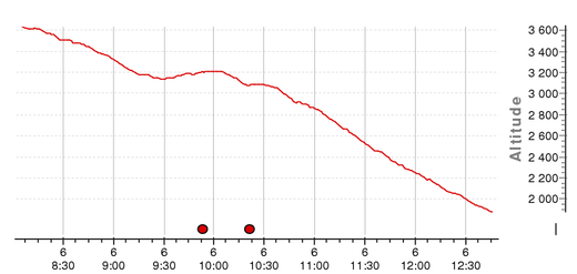 altitude profile: Zumsteinspitze (4563), Signalkuppe (4554)