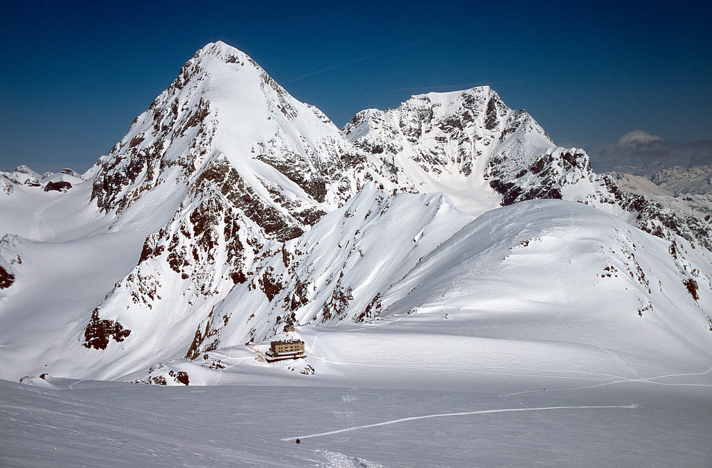 Königspitze (3851m) and Ortler (3902m), the highest peak of former Austro-Hungarian Empire.