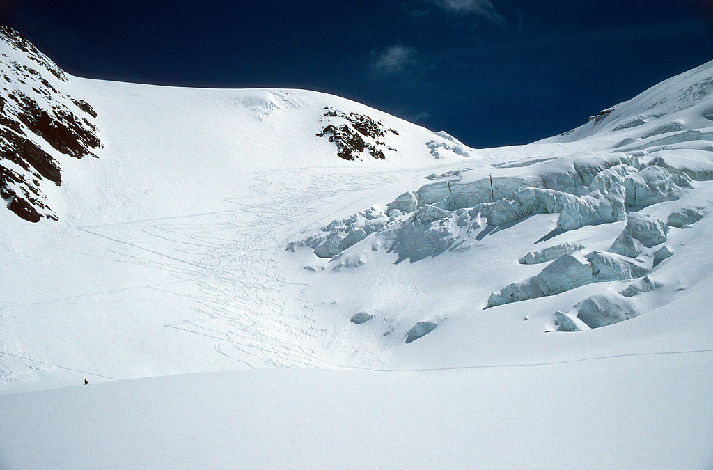 Downhill from Monte Cevedale: the Vedretta di Cedec glacier.