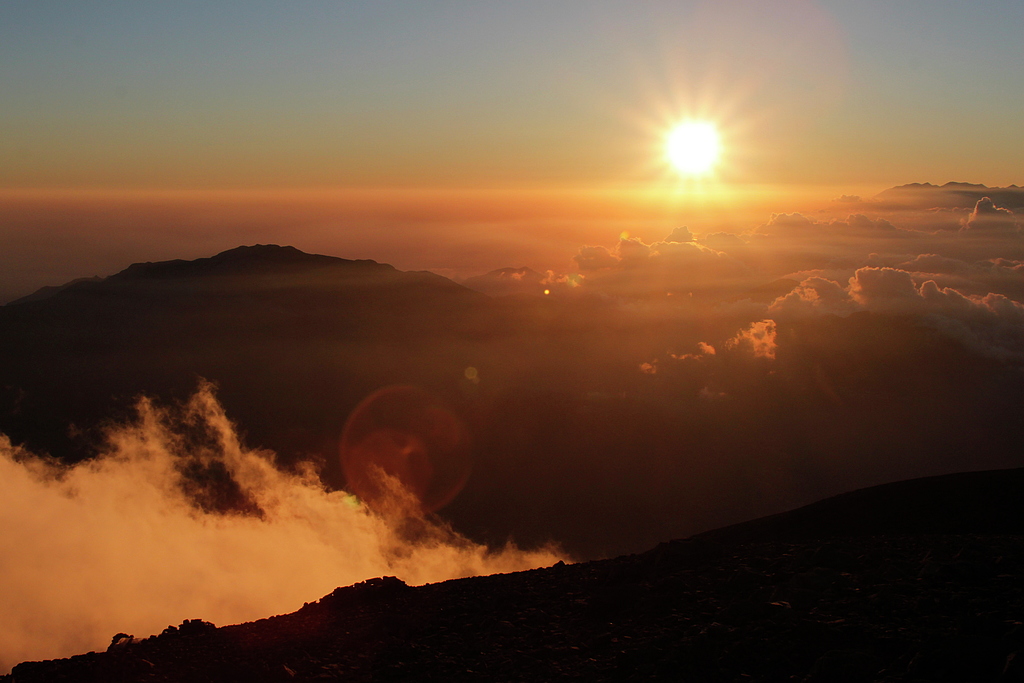 Sunset from the summit of Mount Ida, Lefka Ori.