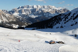 sunny skiing in Dolomites - Marmolada, Sella Ronda, Val Gardena