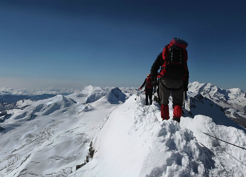 The summit of Dom (Mischabel) (4545m)