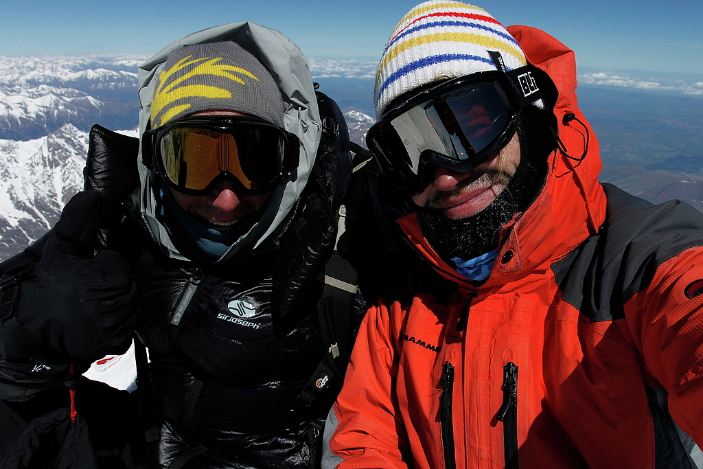 Our team at the summit of Mount Elbrus (5642m).