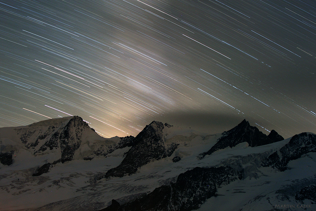 Starry Night, Finsteraarhuette, Switzerland