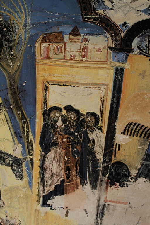 Frescoes at David Gareja monastery.
