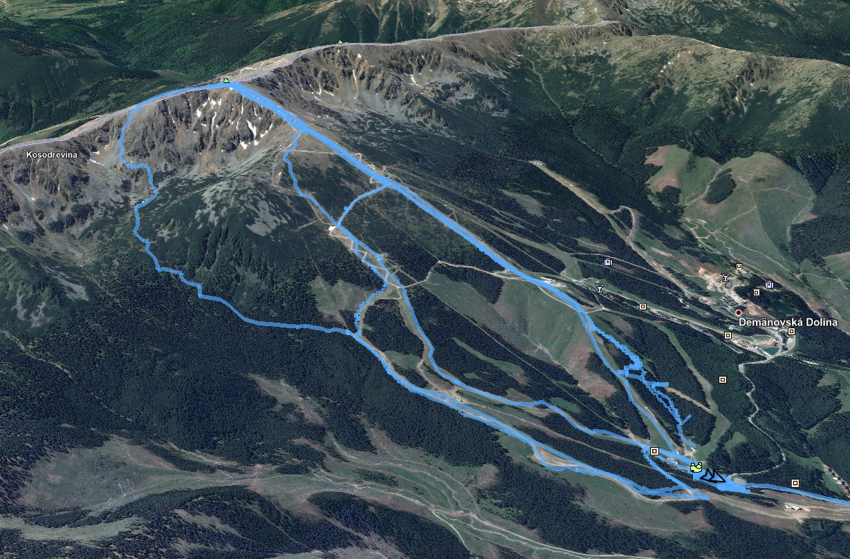 GPS track logs from ski-touring trips.