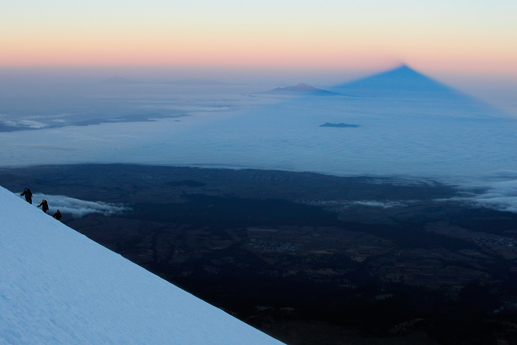 Celebrating new year's eve on the summit of Citlaltépetl (Pico de Orizaba, 5636m), Veracruz and Puebla, Mexico.