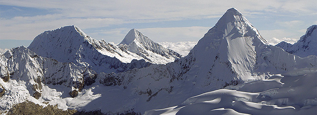 Nevado Pisco - interaktivní panorama z vrcholu