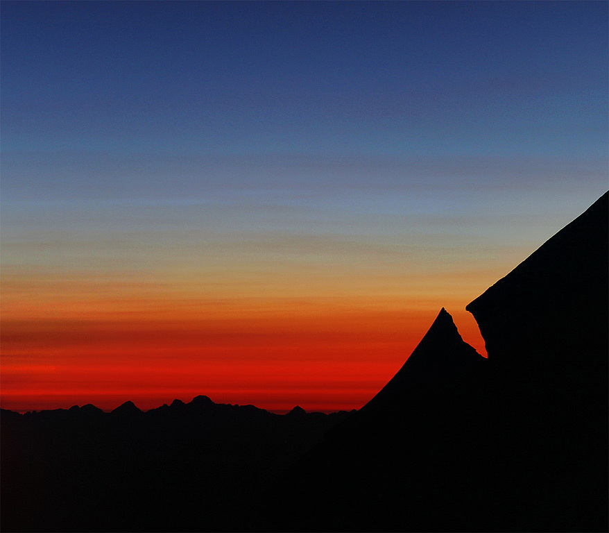 Colorful sunsets above Cordillera Negra