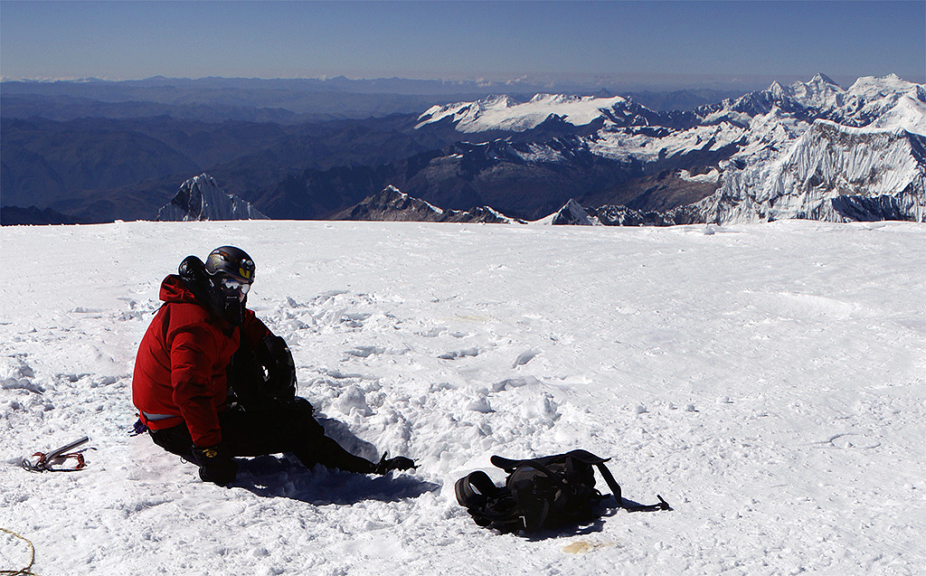 The summit of Huascaran (6,768m), Cordillera Blanca, Peru