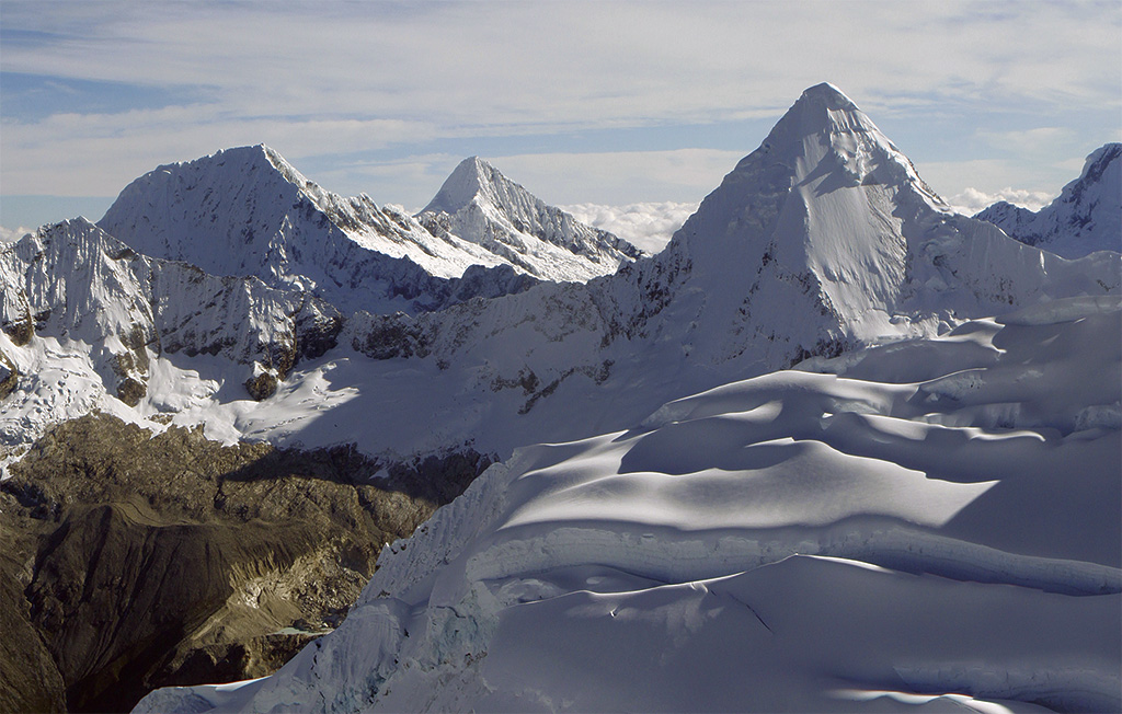 The summit of Nevado Pisco (5,752m), Cordillera Blanca, Peru