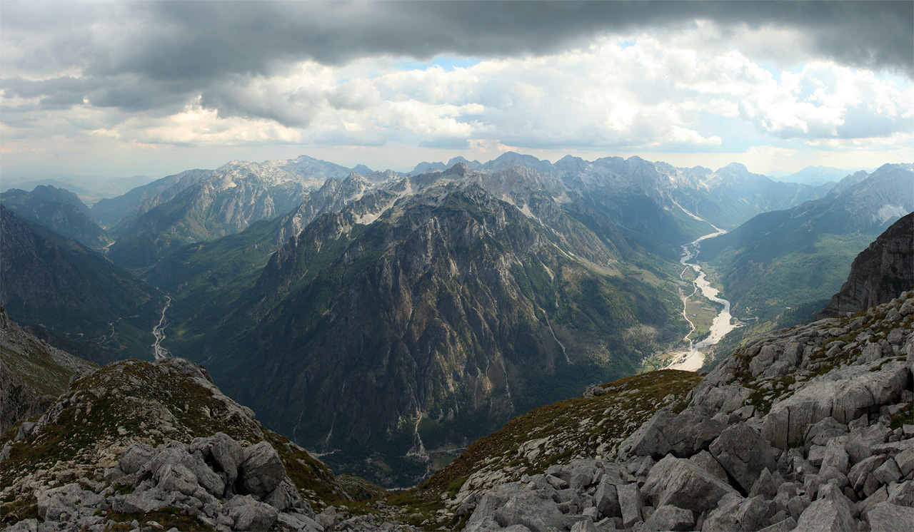 Valbona valley as seen from Maja Kollates (2,552m), Albania