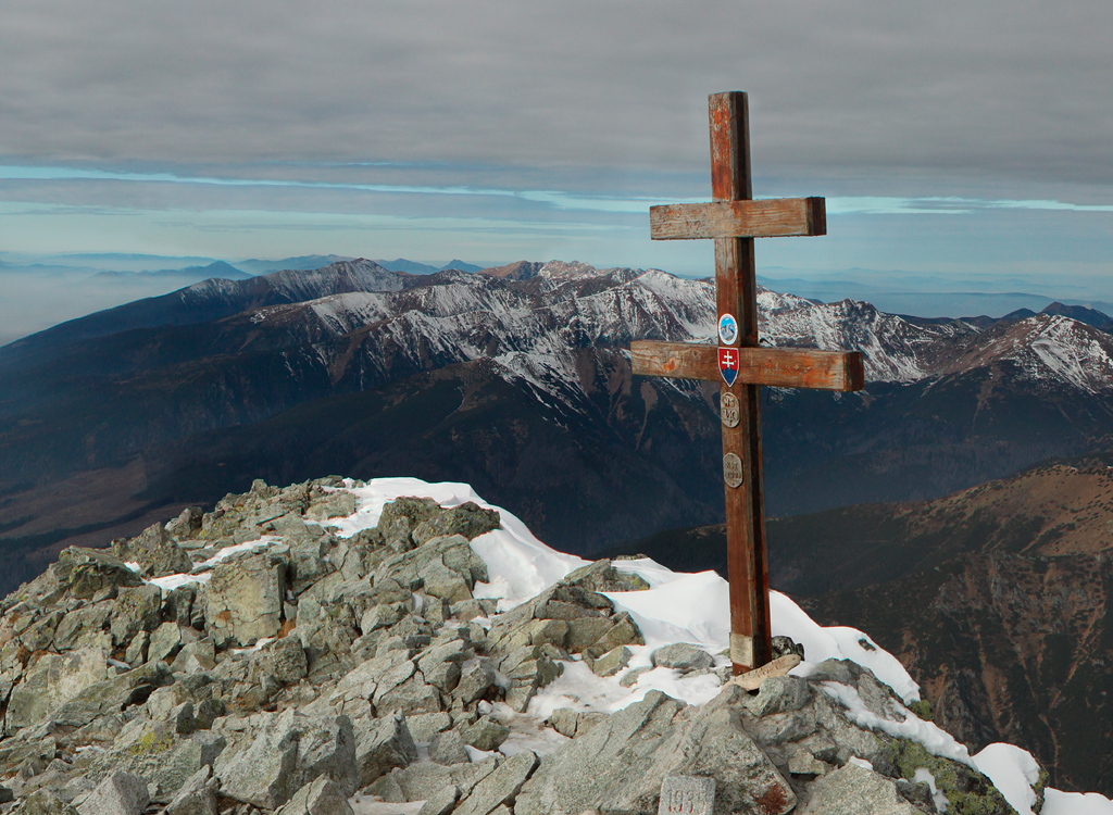 The summit of Kriváň (2,494m), High Tatras, Slovakia