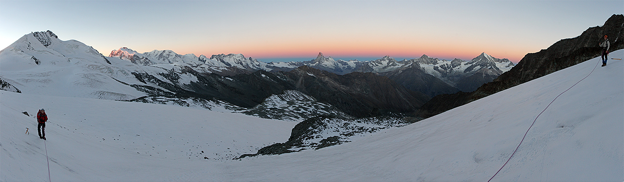 Zermatt kingdom as seen from Alphubel gletscher.