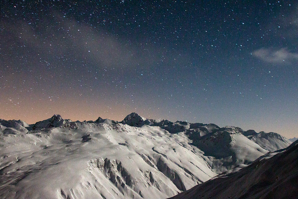 Freezing, sparkling, lunar and starry nights in the mountains - the nights we are living for.