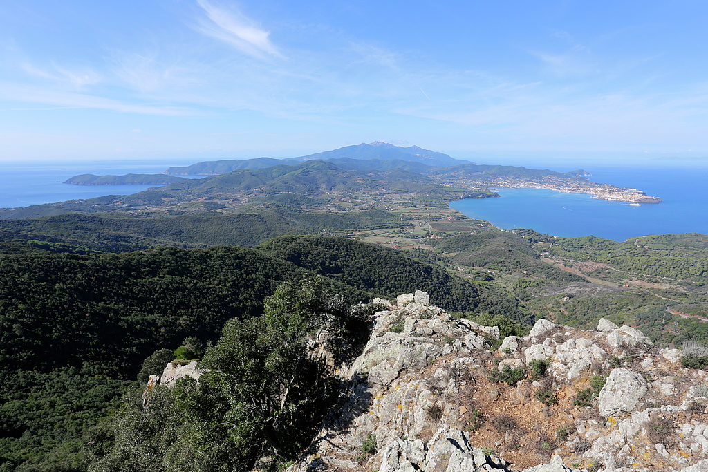 Views from Cima del Monte (516m), Elba.