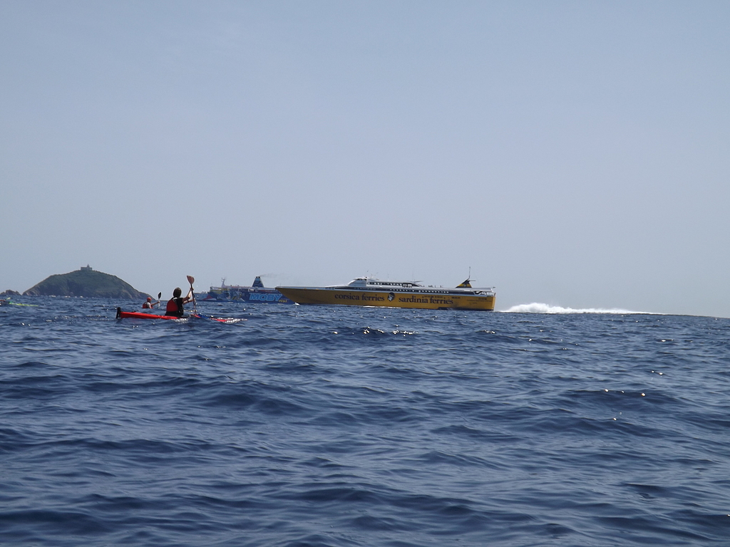 Sea kayaking around Elba island.